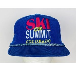 Vintage Corduroy Trucker Hat Ski Summit Colorado